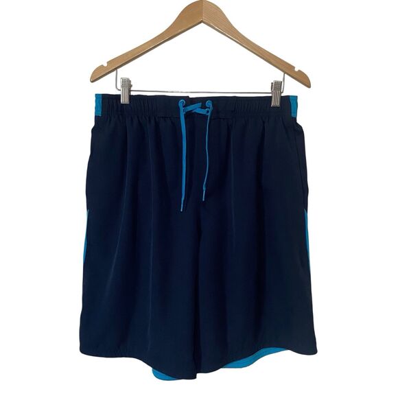 Nike Mens Size XL Repel Swim Trunks Board Shorts Elastic Waist Drawstring Blue - Picture 1 of 9